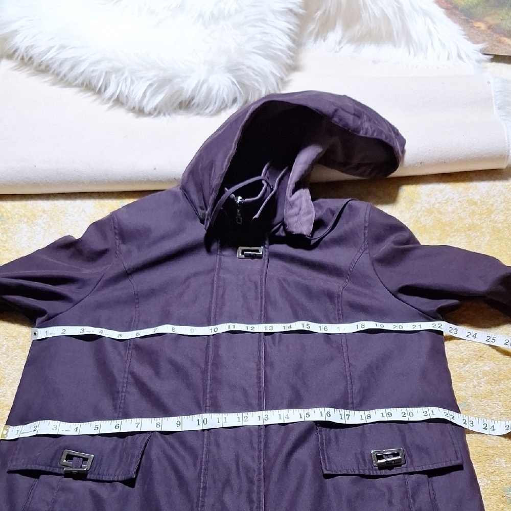 Women's Hooded Utility Jacket in Deep Purple - Picture 12 of 16